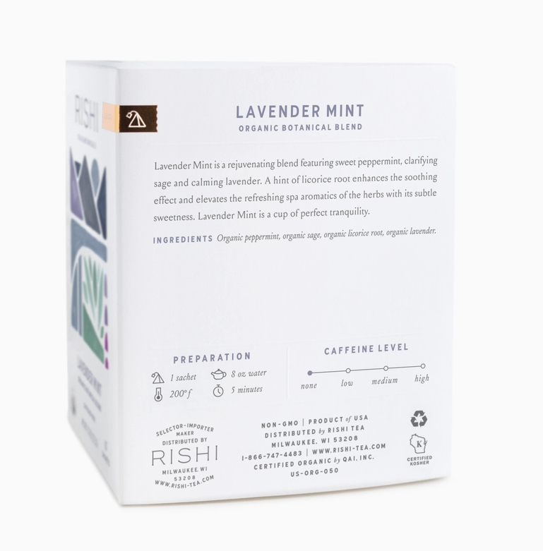 Rishi Tea Lavender Mint Organic