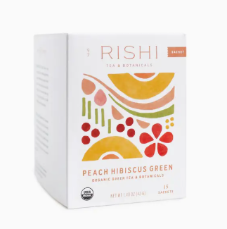 Rishi Tea Peach Hibiscus Green