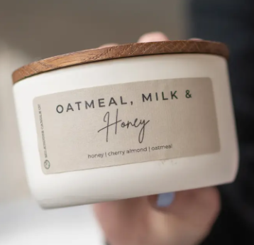 Oatmeal, Milk & Honey 10 oz Signature Statement Candle- Milkhouse Candle Company