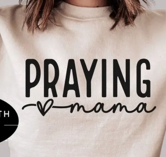 Praying Mama Unisex Tee- White